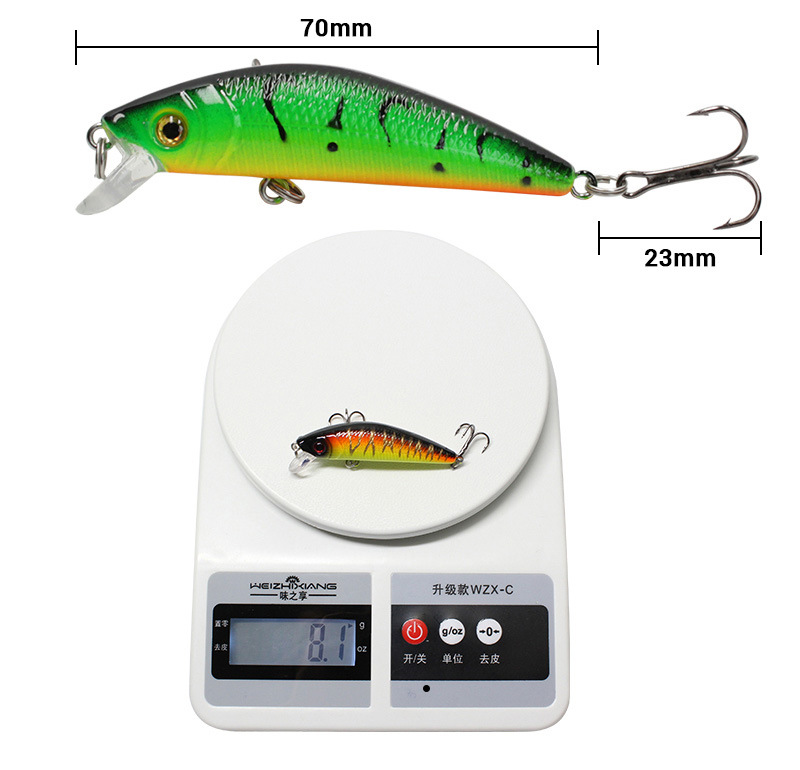 Shallow Diving Minnow Lures Sinking Minnow Baits Fresh Water Bass Swimbait Tackle Gear