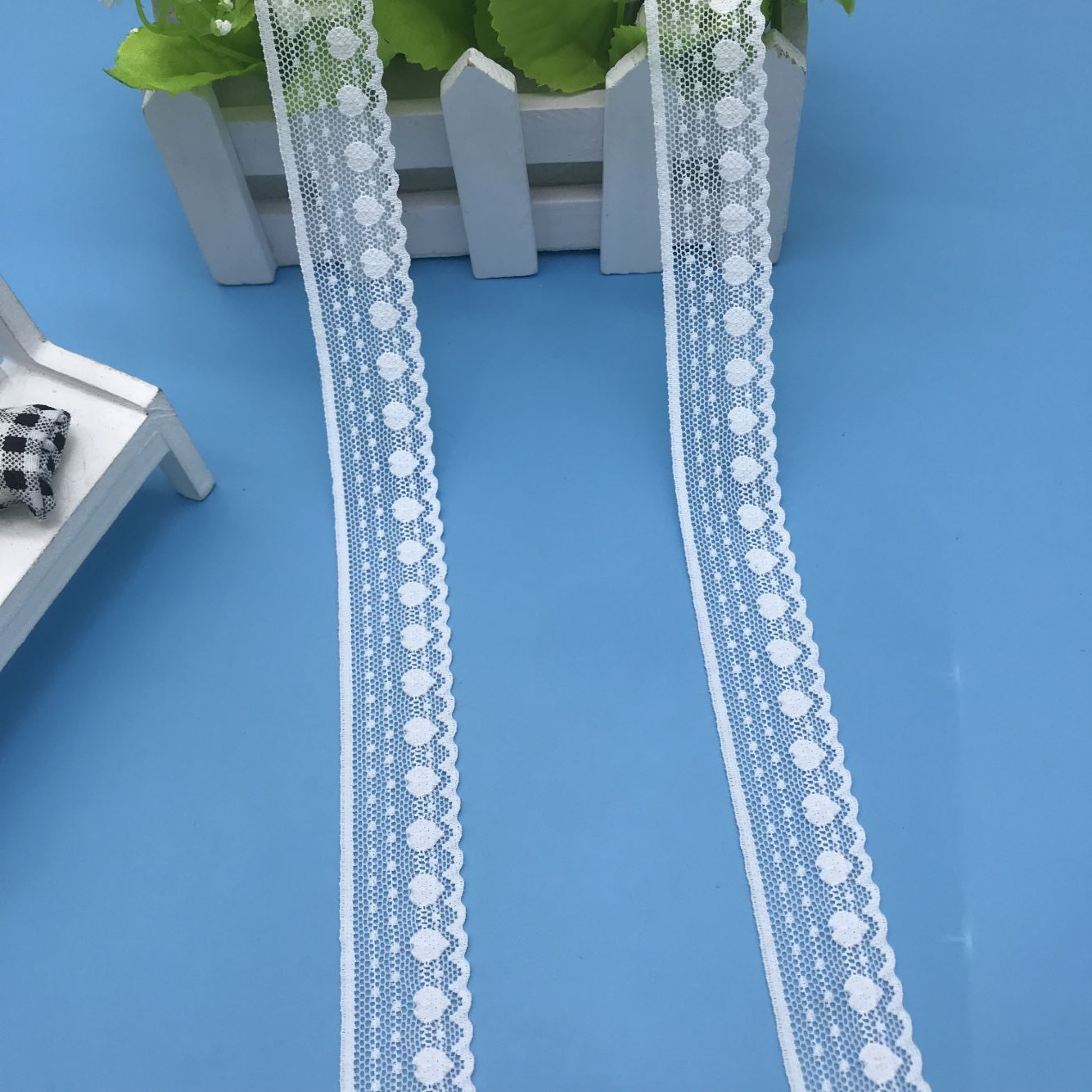 【闽达花边】婚纱围巾服装童装内衣文胸袜子辅料 弹力蕾丝花边