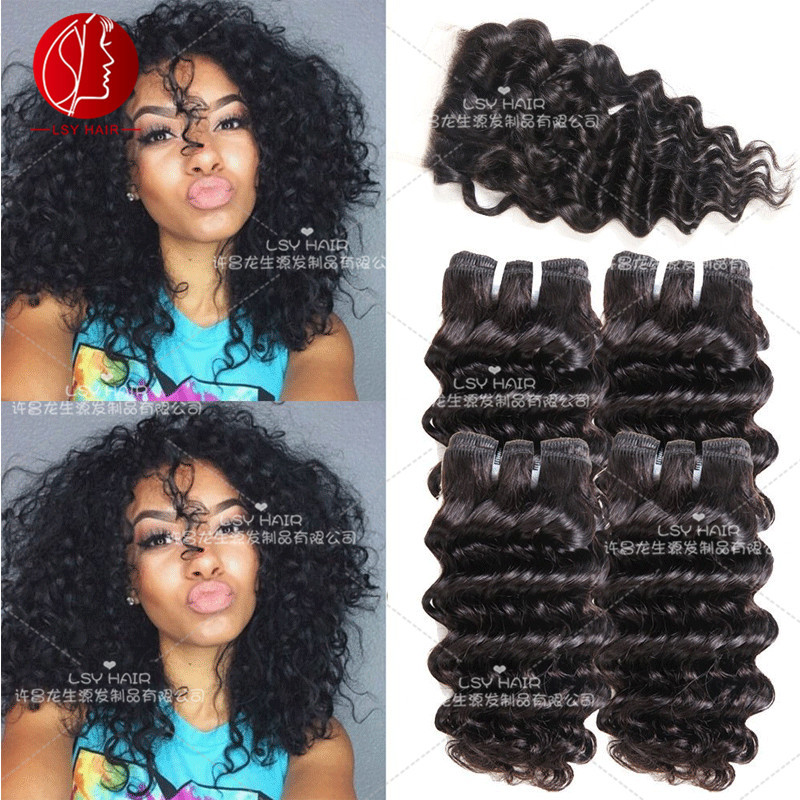 Cross-border Amazon human hair deep wave...