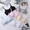 Cotton top with cups for elementary school students, bra top, shockproof tube top, colored underwear, for running, vibration