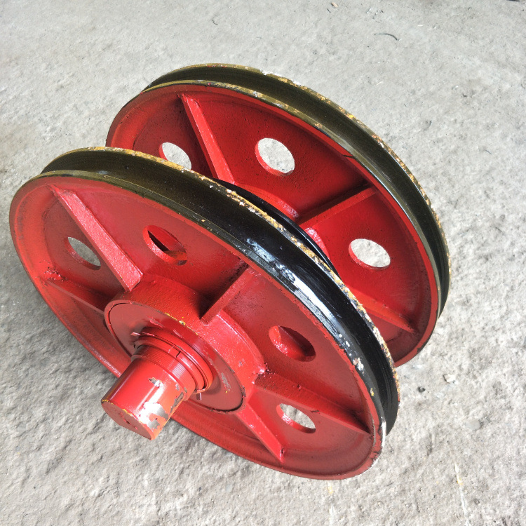 厂家供应  5t/10t/16t铸钢滑轮组  双梁起重机滑轮组  轧制滑轮片