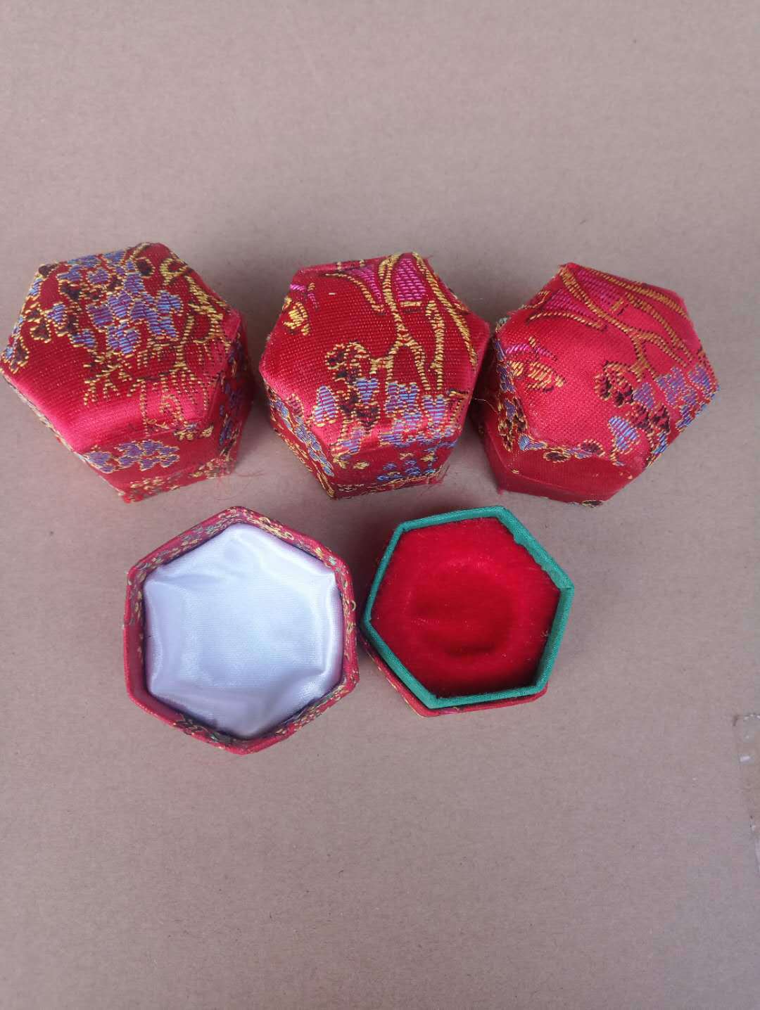 六角安宫丸牛黄丸安宫牛黄丸锦缎包装盒中成药锦盒牛黄安宫丸空盒