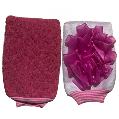 产地货源 创意新款沐浴花搓澡手套 两面用后背洗澡巾 厂家