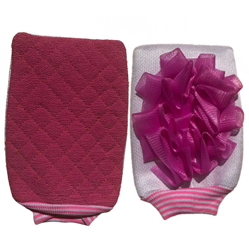 产地货源 创意新款沐浴花搓澡手套 两面用后背洗澡巾 厂家