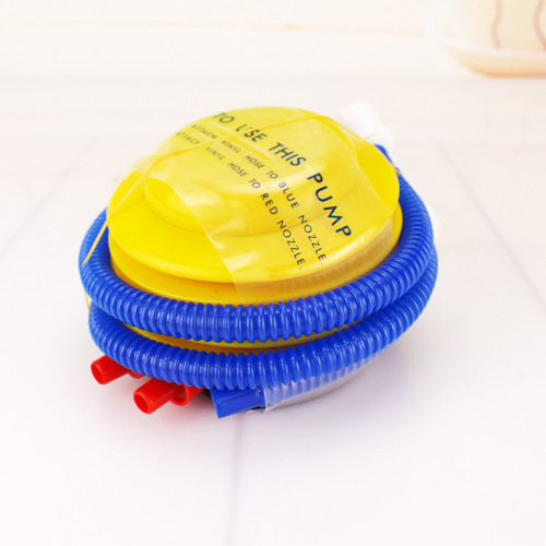 Small Portable Simple Foot Pump Balloon Inflator Round Plastic Mini Inflatable Pump Wholesale