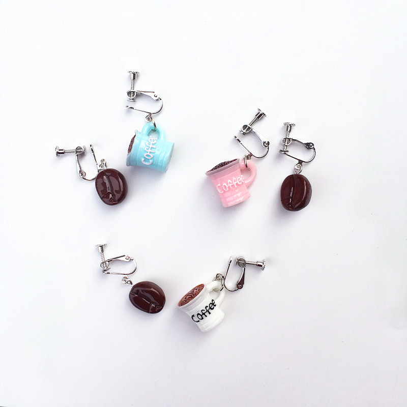 Fashion Coffee Beans Simulation Exaggerated Earrings Wholesale display picture 4