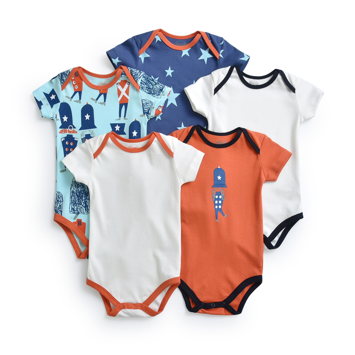 The new baby Harbuya cotton cotton climbing men's baby dress five…