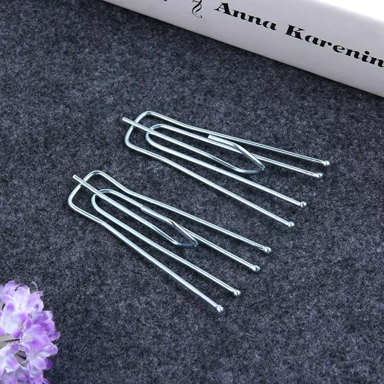 厂家直销 窗帘配件 窗帘短钩挂钩四爪钩镀锌布勾出口半钩四叉钩子