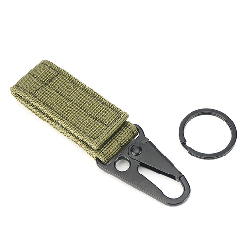 Outdoor tactical nylon webbing keychain tooling multifunctional mountaineering hook molle buckle wholesale