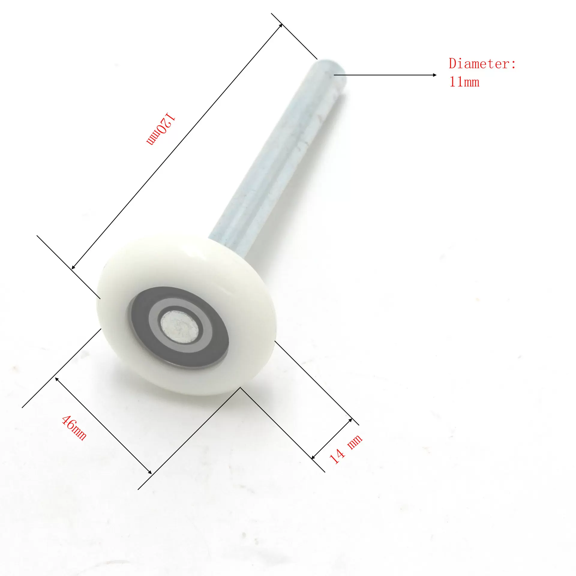 车库门工业门透视门轨道滚轮2寸尼龙滑轮120*46精密轴承轮