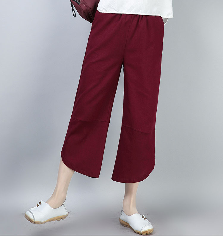 new style cotton linen wide-leg pants NSJR36708