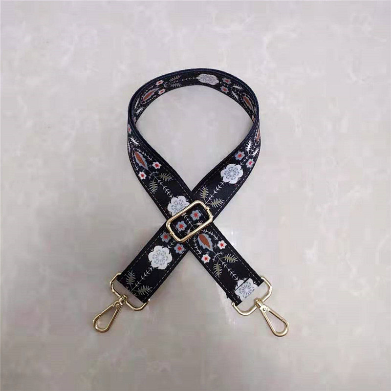 90g Weight Single Shoulder Strap Strap Type Daily Occasion Polyester Material Flower Pattern All Seasons Season Unisex Gender Metal Button Design Fashion Style Sewing Craft All Seasons Polyester Flower Single Shoulder Strap Bag Accessories 5