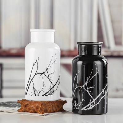 創意ins風家居裝飾北歐玻璃花瓶裝飾輕奢家居風格擺件