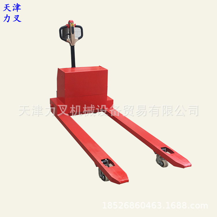 供应3吨电动升高托盘车 叉止0.8米宽液压地牛 半电动油压搬运车