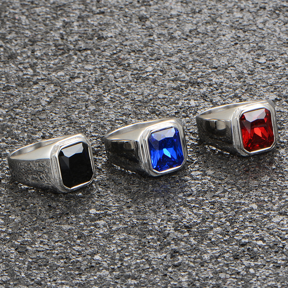 Anillo geométrico para hombre - Imagen 3