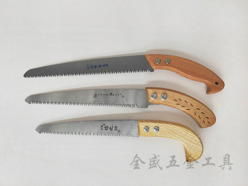 木柄弯把锯园林锯子家用手锯果树粗枝刀锯木工锯厂家批发伐木锯-阿里巴巴
