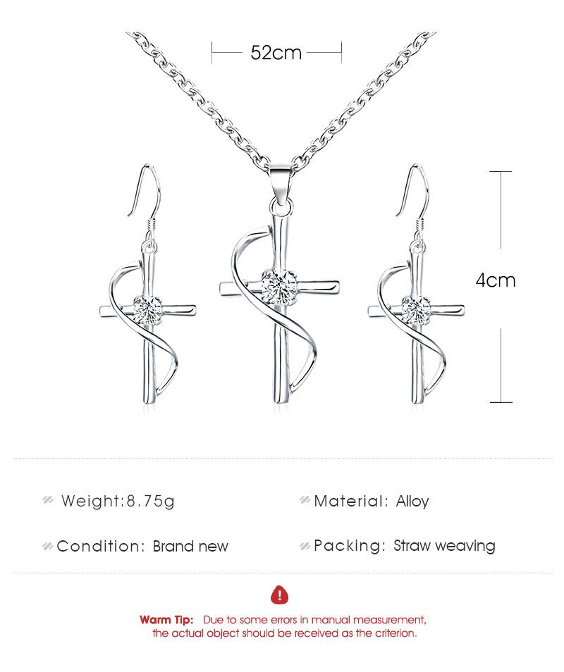 Fashion Cross Alloy Plating Women's Necklace display picture 1