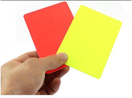 Red and yellow card referee football match coach equipment red and yellow card edge picker recording tool