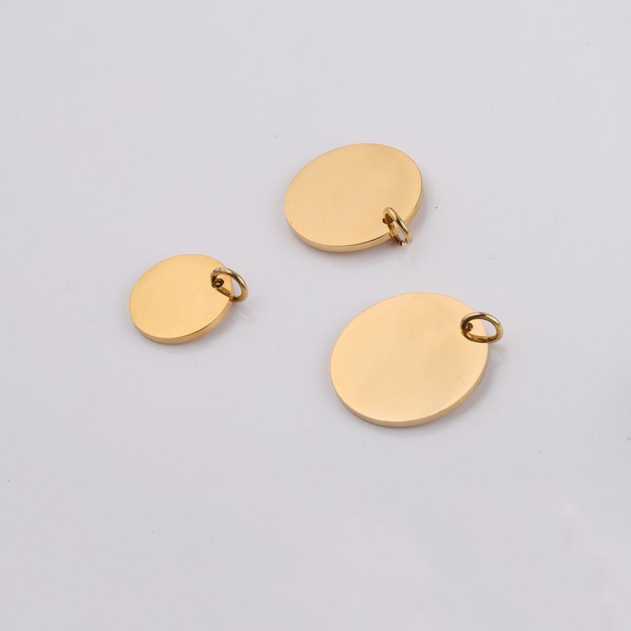 1 Piece Stainless Steel None 18K Gold Plated Rose Gold Plated Solid Color Pendant display picture 4