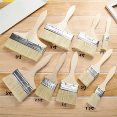 批發豬鬃膠水刷木柄刷子毛刷補漏刷燒烤刷中檔鬃絲加厚加長油漆刷