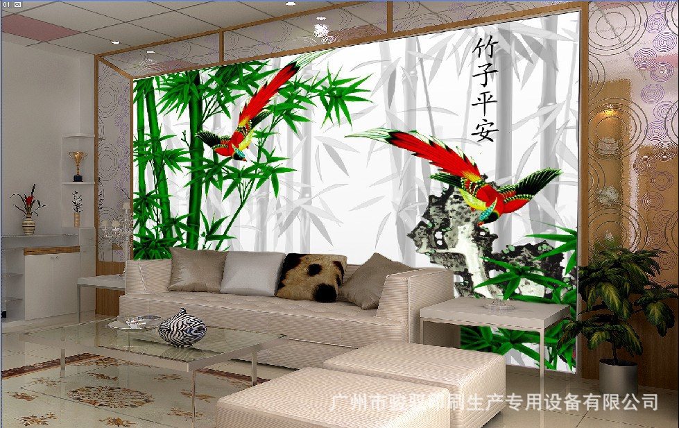 背景墙壁画打印应用场景图片UV打印机