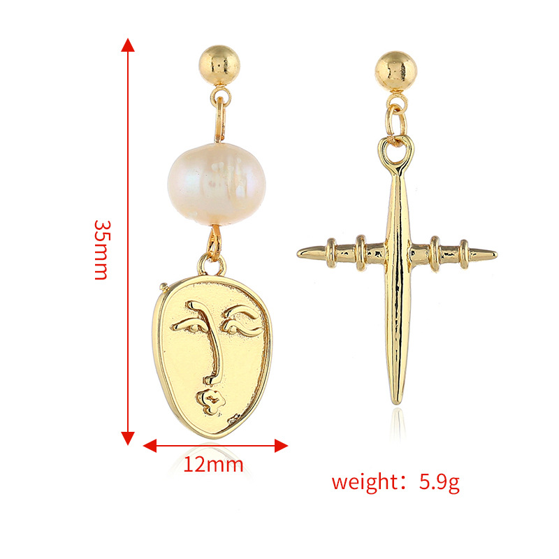 Alloy Korea Cartoon earring(White pearl kc gold)Fashion Jewelry NHKQ2449-White-pearl-kc-gold