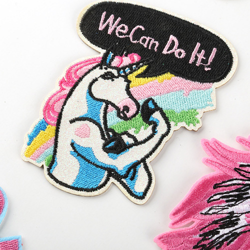 Computer embroidered cloth patch animal unicorn cartoon patch patch clothing accessories shoes and hats bag accessories embroidered patch patch