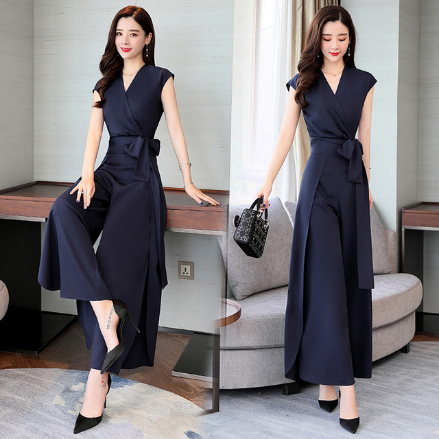 Broad-legged Pants Suit Summer New Fashion Decreasing Age Two-piece