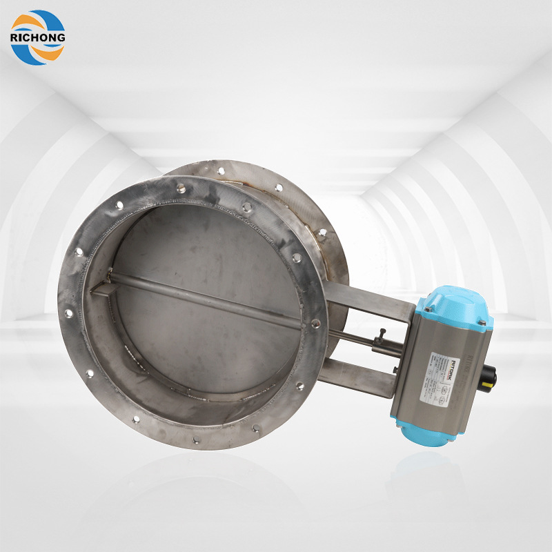 定制气动风阀气动风量调节阀风管碟阀不锈钢手动风阀管道防火阀门