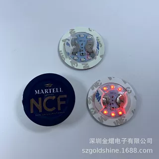 厂家现货批发LED发光杯垫 发光杯贴 KTV酒吧鸡尾酒专用闪光酒瓶贴