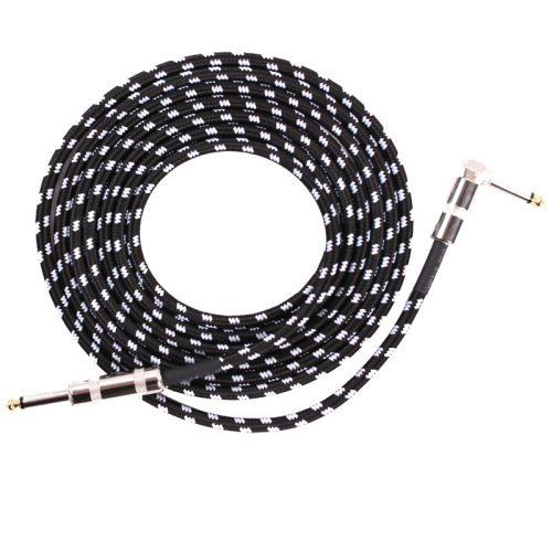 Wholesale 3m electric guitar cable 3m5m6m folk bass performance noise reduction elbow audio electric guitar cable