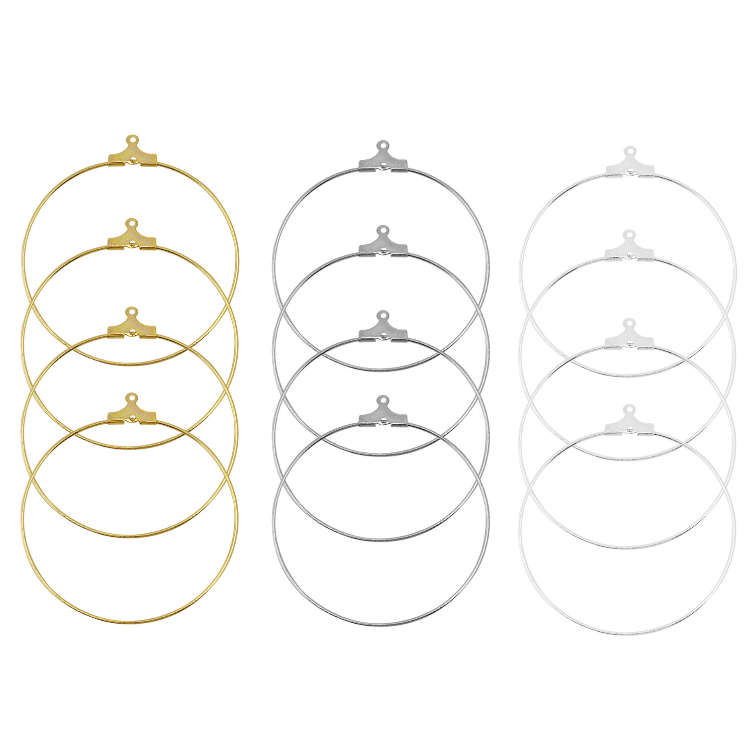 Transfronteriza amazon europeo y americano ins hierro círculo pendientes versátiles hechos a mano diy círculo pendientes accesorios