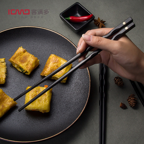 Full of Customers, Multiple Factories Direct Selling Creative Personalized Alloy Chopsticks for Home and Hotel, Chinese Style Anti-Slip Chopstick Tableware Gift Box Wholesale