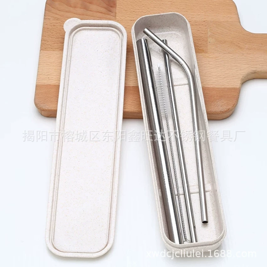 Оптовая 304 нержавеющая сталь Цвет титановый металлический соломенный чай с молоком лимонный сок 6 PCT соломенный локоть