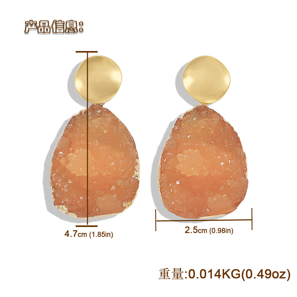 2019 Korean New Style Candy Color Resin Earrings Wholesale display picture 1