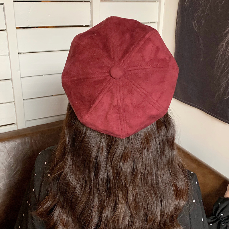 Women's Fashion Solid Color Flat Eaves Beret Hat display picture 1