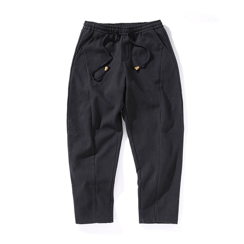 Демисезонные тёплые брюки, китайский стиль, 2019 год, oversize, хлопок и лён
