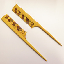 黄杨木条形尖尾梳子防静复古镜面木梳文玩刻字黄杨木质梳子