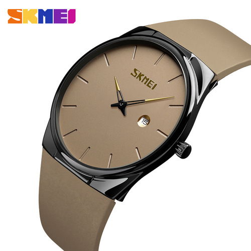 Skmei fashionable and simple European and American hot-selling casual, light and versatile men's calendar waterproof quartz watch