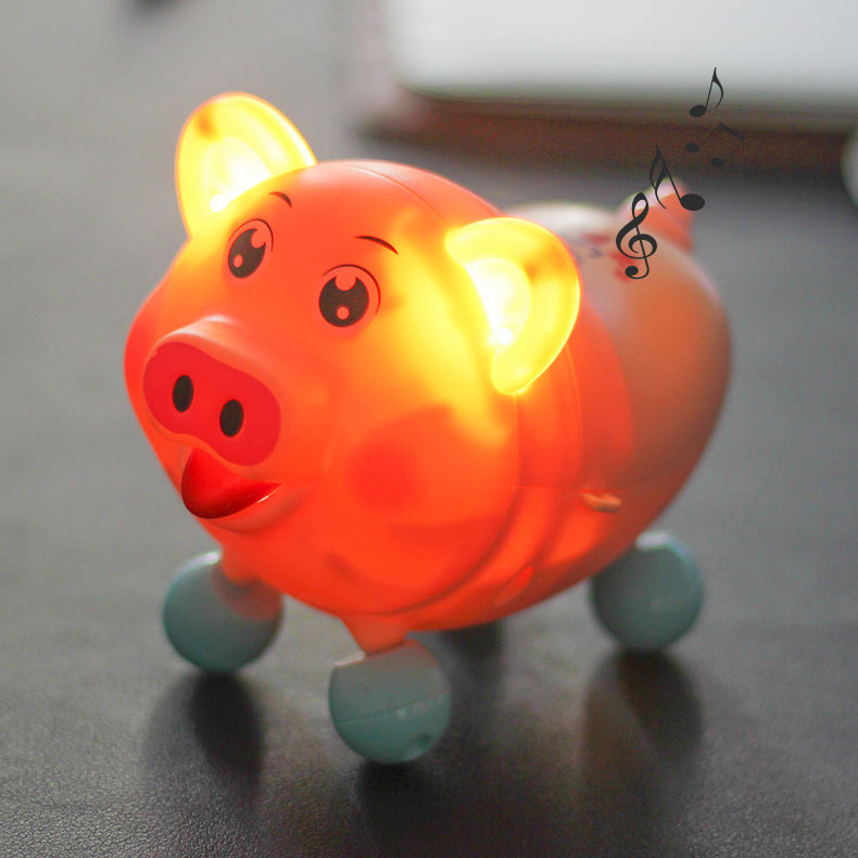 Silbato eléctrico cerdo TikTok mismo cerdo de inducción controlado por voz música ligera juguetes educativos para niños Venta caliente al por mayor