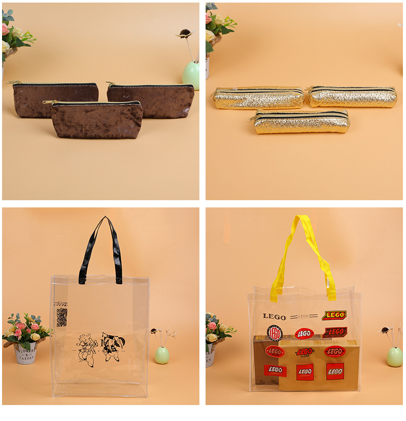 Customized transparent three-dimensional PVC bags, handbags, plastic cosmetics, zipper bags, toiletry bags, storage bags, wholesale and customization pic 14