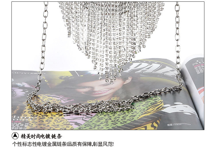 New Diamond-studded Handmade Beaded Banquet Bag Spherical Clutch Bag Wholesale display picture 11