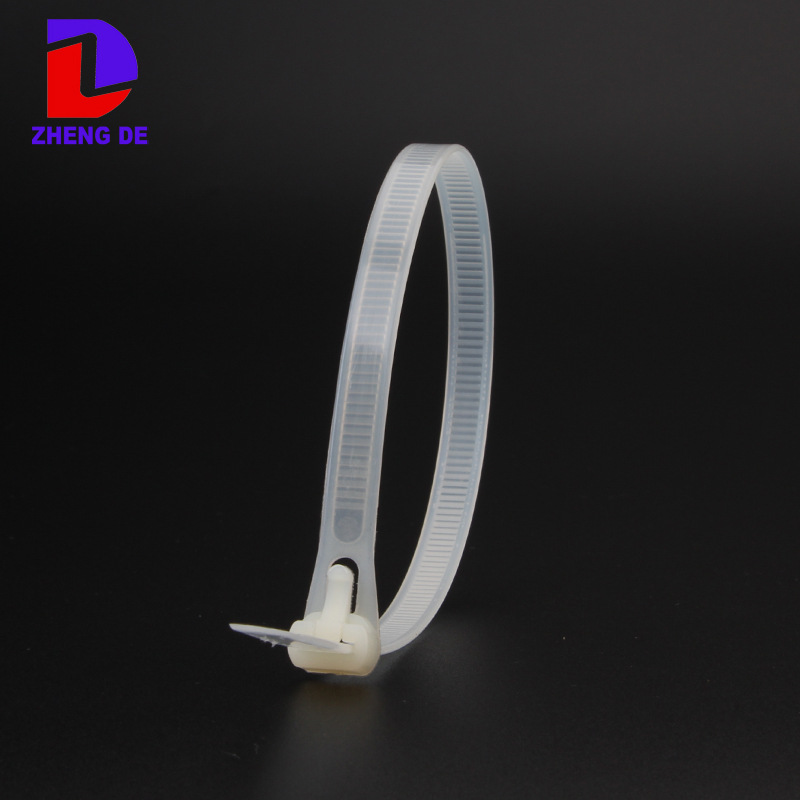 厂家直销可松式尼龙扎带8*300 活扣可退束线带7.6x300mm可重复用