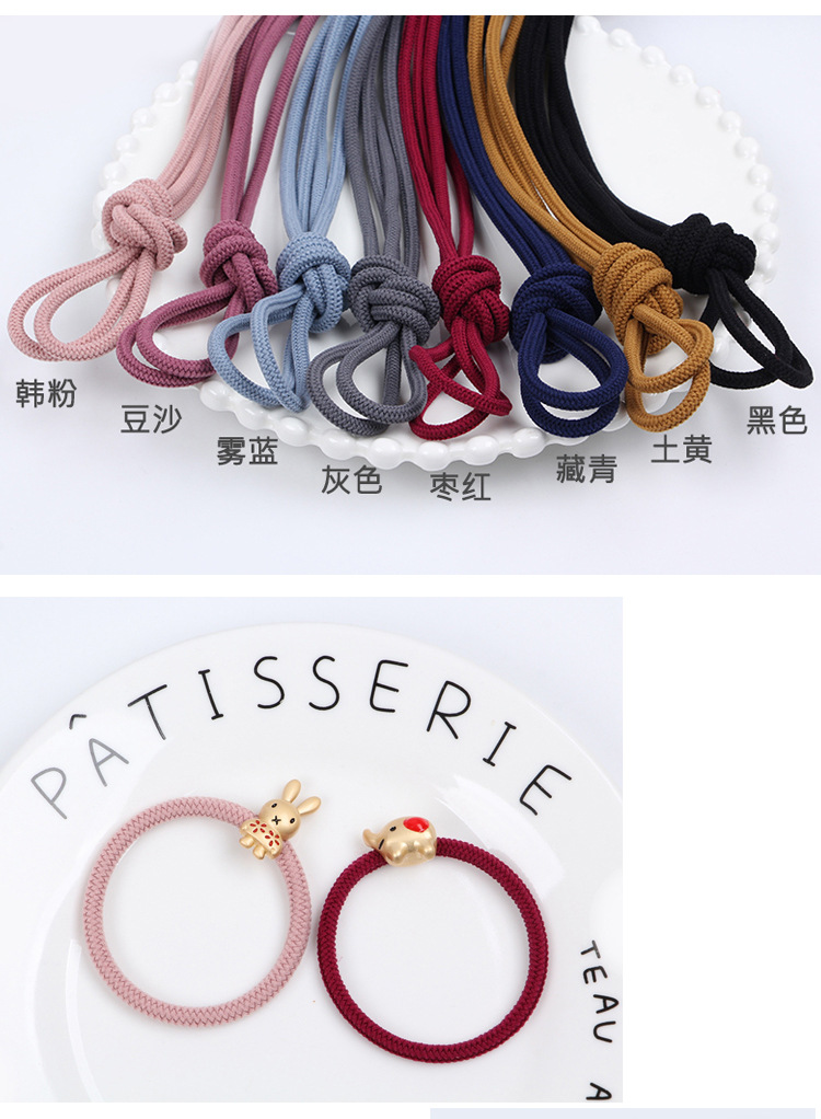 Factory direct sales of thick hair ropes, elastic rubber bands, DIY hair accessories, headwear accessories, bracelets, children's jewelry materials wholesale detail image 2
