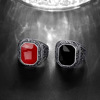 Retro ring with stone suitable for men and women for beloved, with gem, European style, wholesale