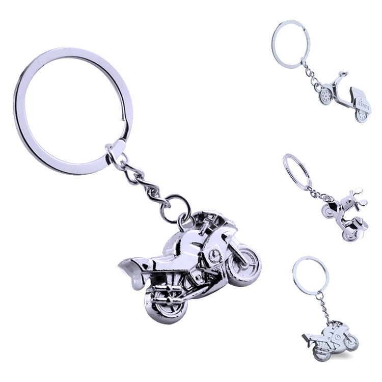 Creative simulation retro 3D motorcycle keychain men's metal motorcycle key chain holiday small gift