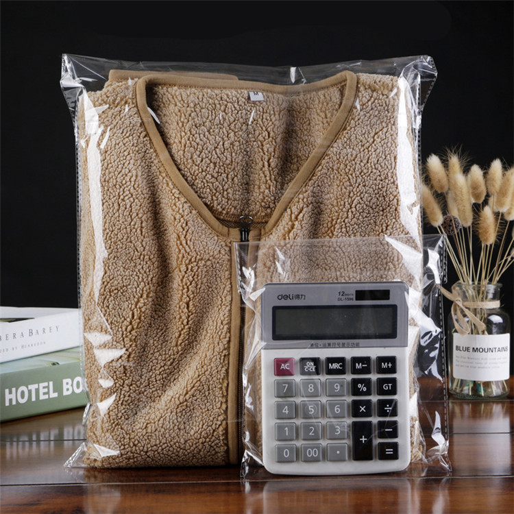 现货厂家批发opp不干胶自粘袋透明服装包装袋外贸PE塑料袋子