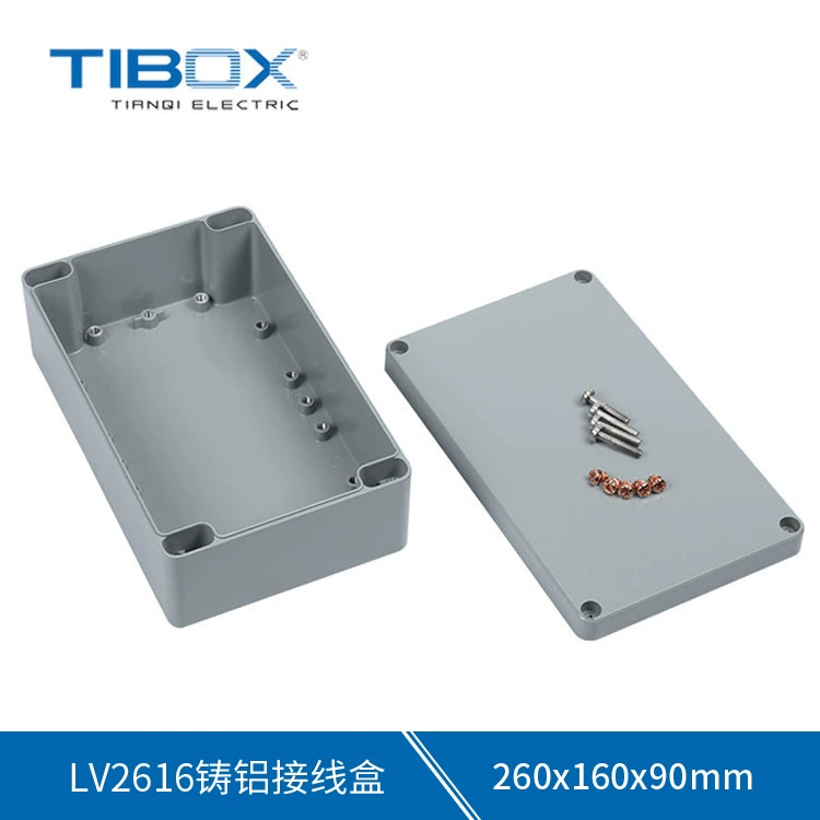 Наружная Водонепроницаемая литая алюминиевая коробка оптом 260x160x90 мм литой алюминиевый корпус рельсовая транзитная горная распределительная коробка