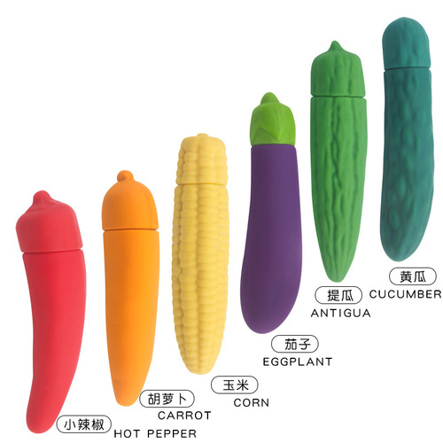 Adult products silicone vegetable masturbation stick mini AV stick vibrator female sex toy