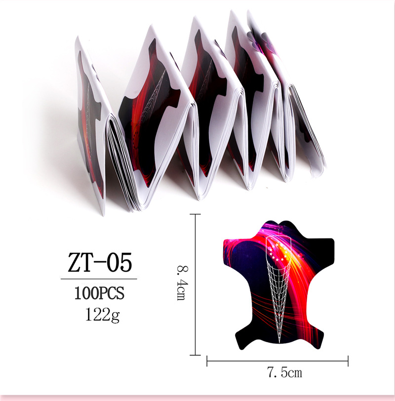 Titular de papel de extensión de uñas directa de fábrica 100 piezas de fototerapia de uñas de cristal de uñas titular de papel cuadrado de mariposa titular de papel al por mayor